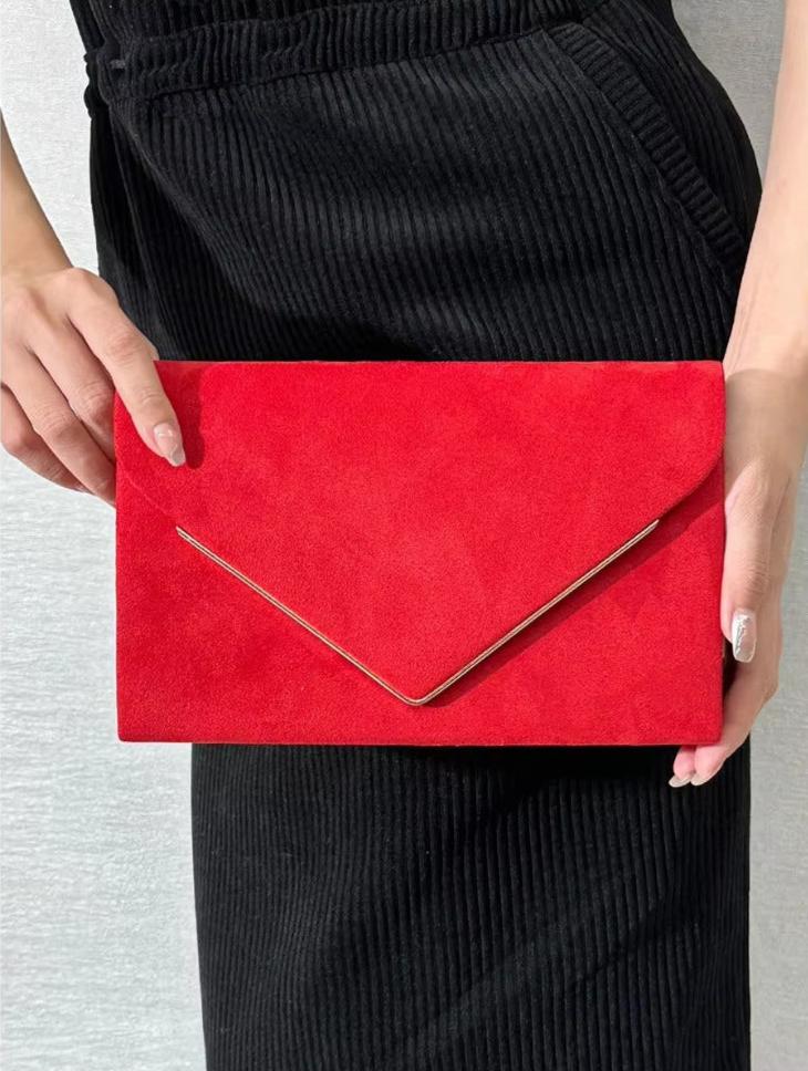 Suede Velvet Envelope Clutch Bag Women UK – Evening Events Parties