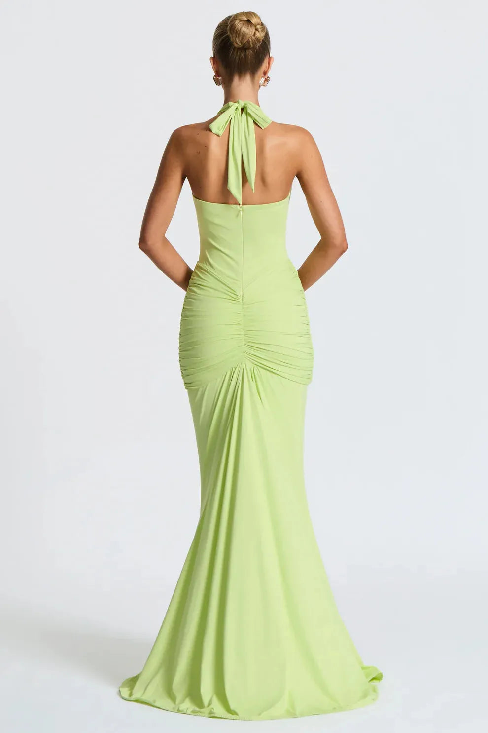 Jersey Plunging U-Wire Halter Maxi Dress Women UK – Evening Gown, Formal Occasion