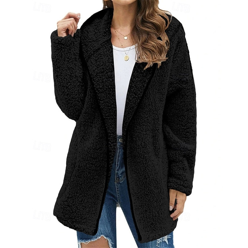 Cozy Hooded Jacket for Women | Soft Fleece Material | Casual Outerwear