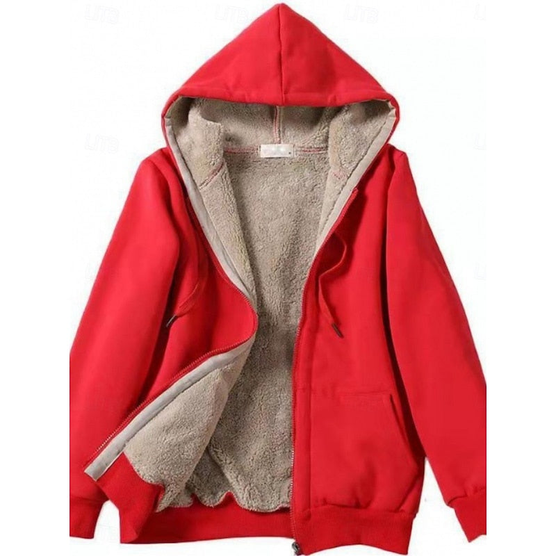 Cozy Hooded Zip Jacket for Women | Soft Fabric, Casual Style, Perfect for Layering