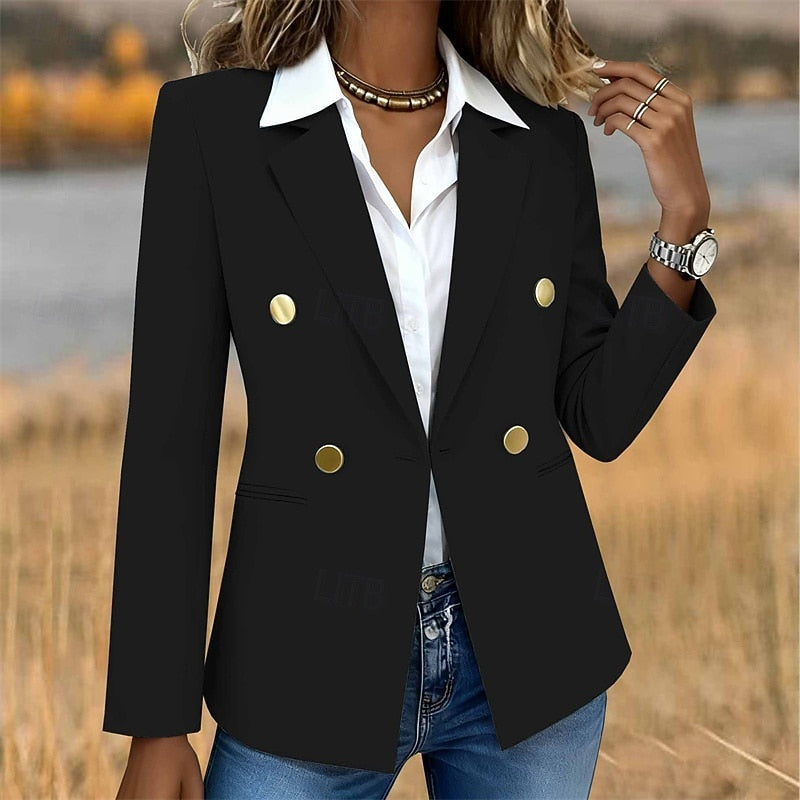 Tailored Double-Breasted Blazer | Structured Fit | Office & Casual Wear