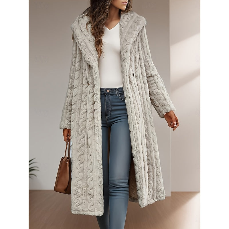 Hooded Longline Coat for Women | Warm and Stylish Outerwear