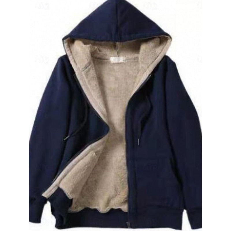 Cozy Hooded Zip Jacket for Women | Soft Fabric, Casual Style, Perfect for Layering