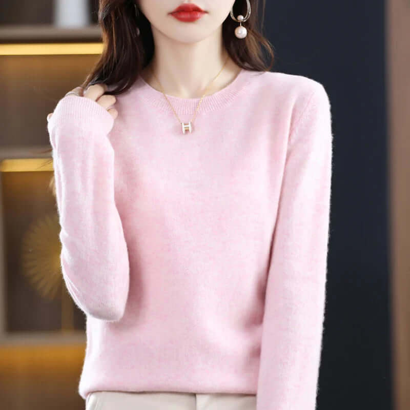Cozy Knitted Women's Sweater - Soft Fabric, Casual Style for Everyday Wear