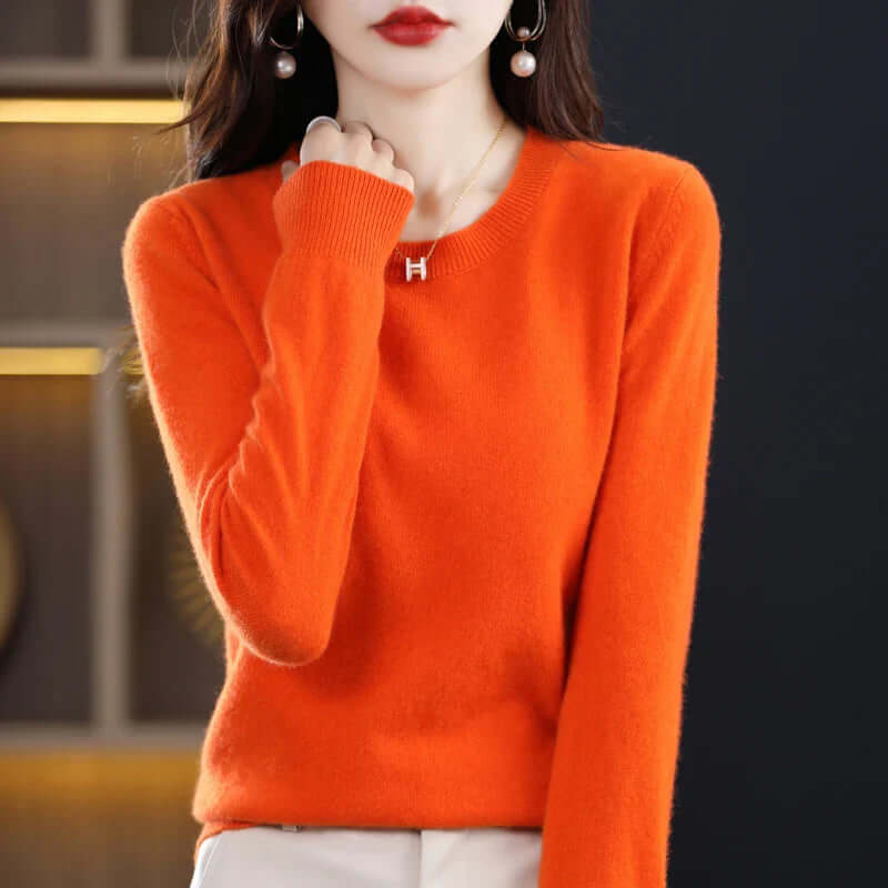 Cozy Knitted Women's Sweater - Soft Fabric, Casual Style for Everyday Wear