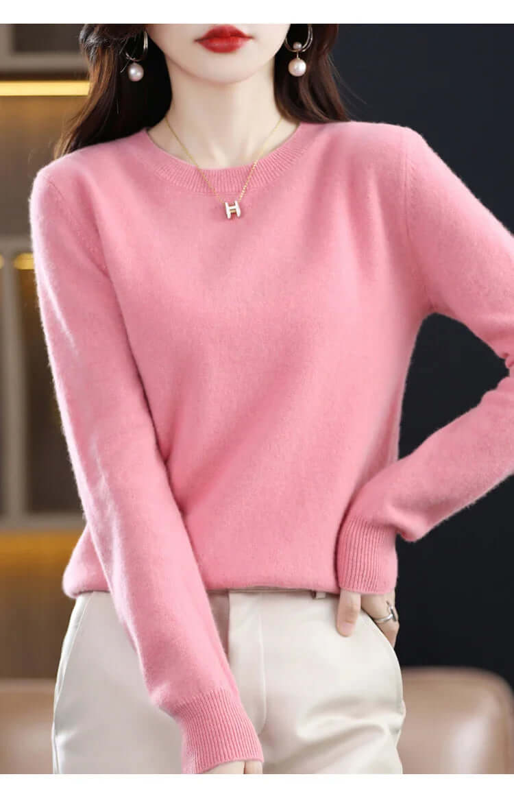Cozy Knitted Women's Sweater - Soft Fabric, Casual Style for Everyday Wear