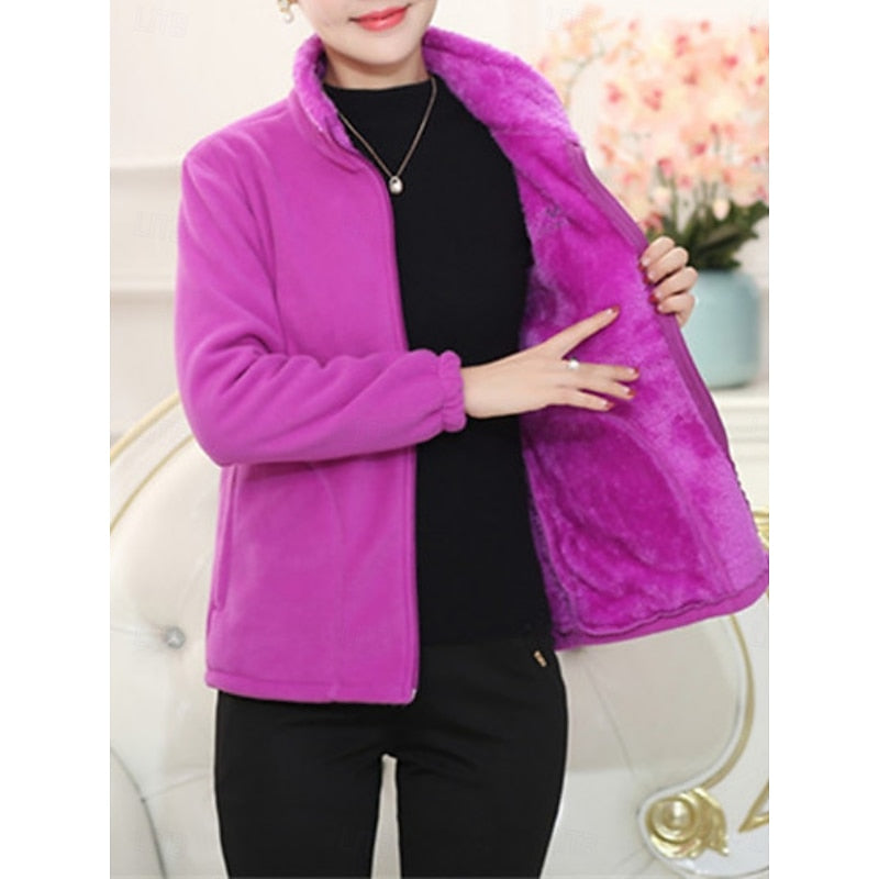 Cozy Stand-Collar Jacket in Soft Fabric for Casual Wear