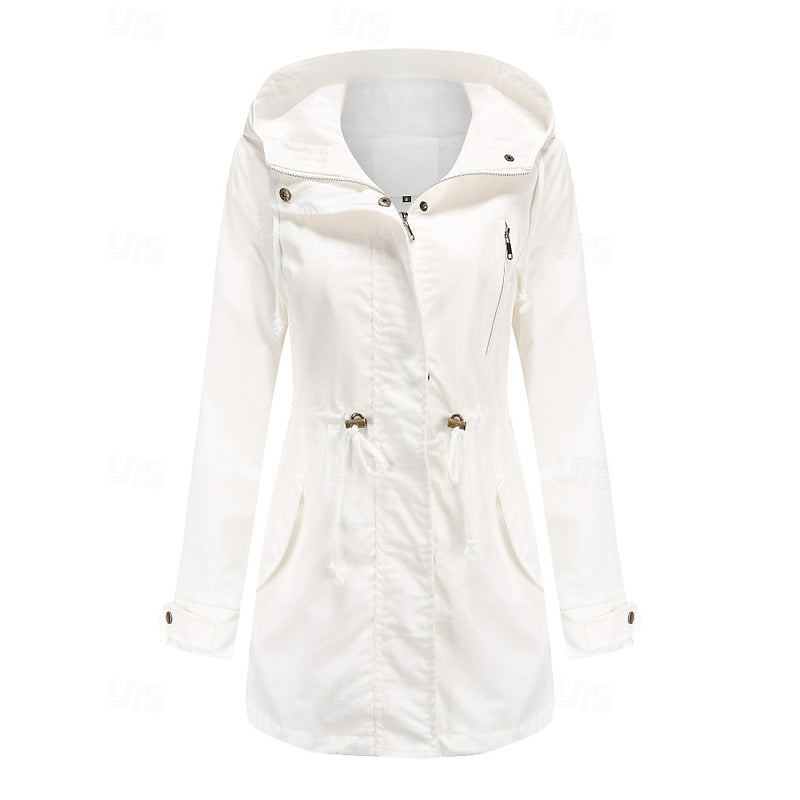 Hooded Utility Coat with Pockets | Water-Resistant Outerwear for Casual Wear